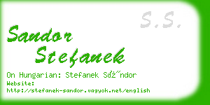 sandor stefanek business card